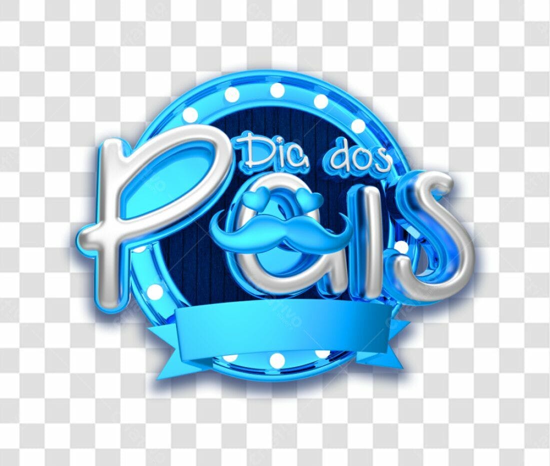 Logo Dia dos Pais PNG com fundo transparente