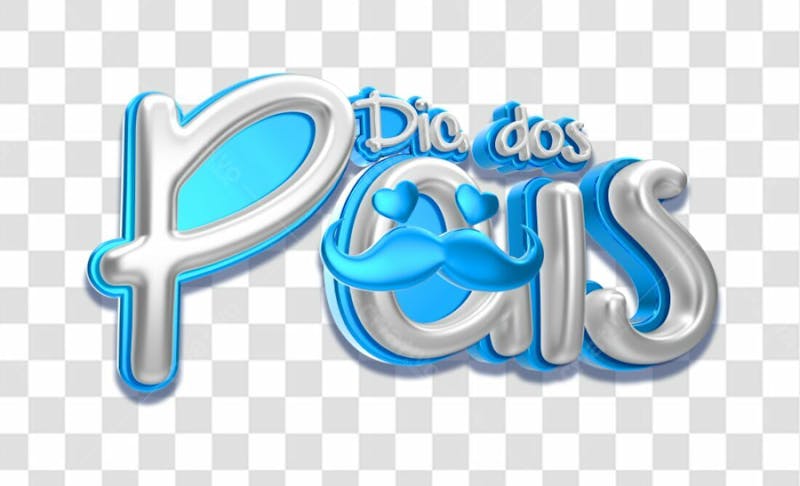 Selo 3d dias dos pais png transparente sem fundo