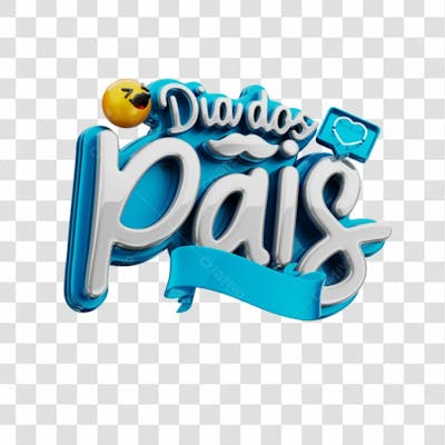 Elemento 3D Dia Dos Pais Para Composicao Png Transparente (1)