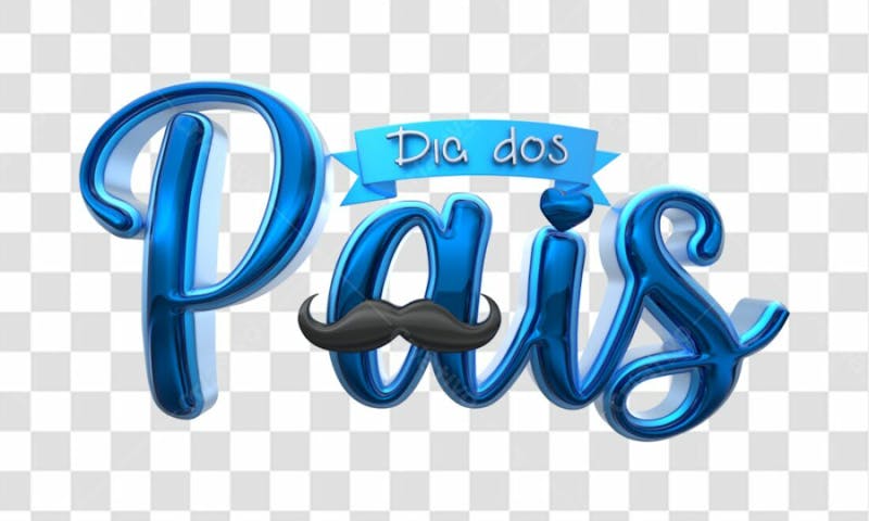 Dia dos pais selo 3d png transparente