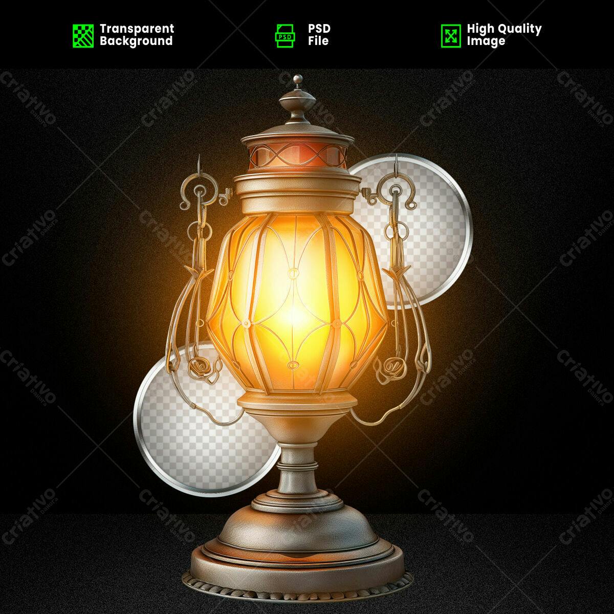 PSD Luminária Árabe para Ramadan PSD Editável