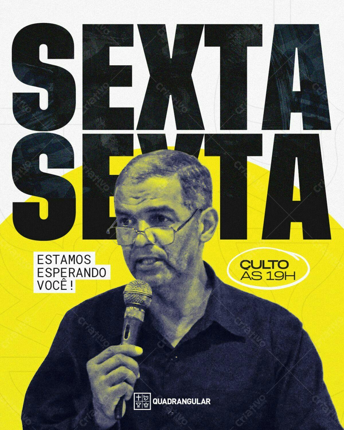 Flyer para Culto de Sexta PSD Editável