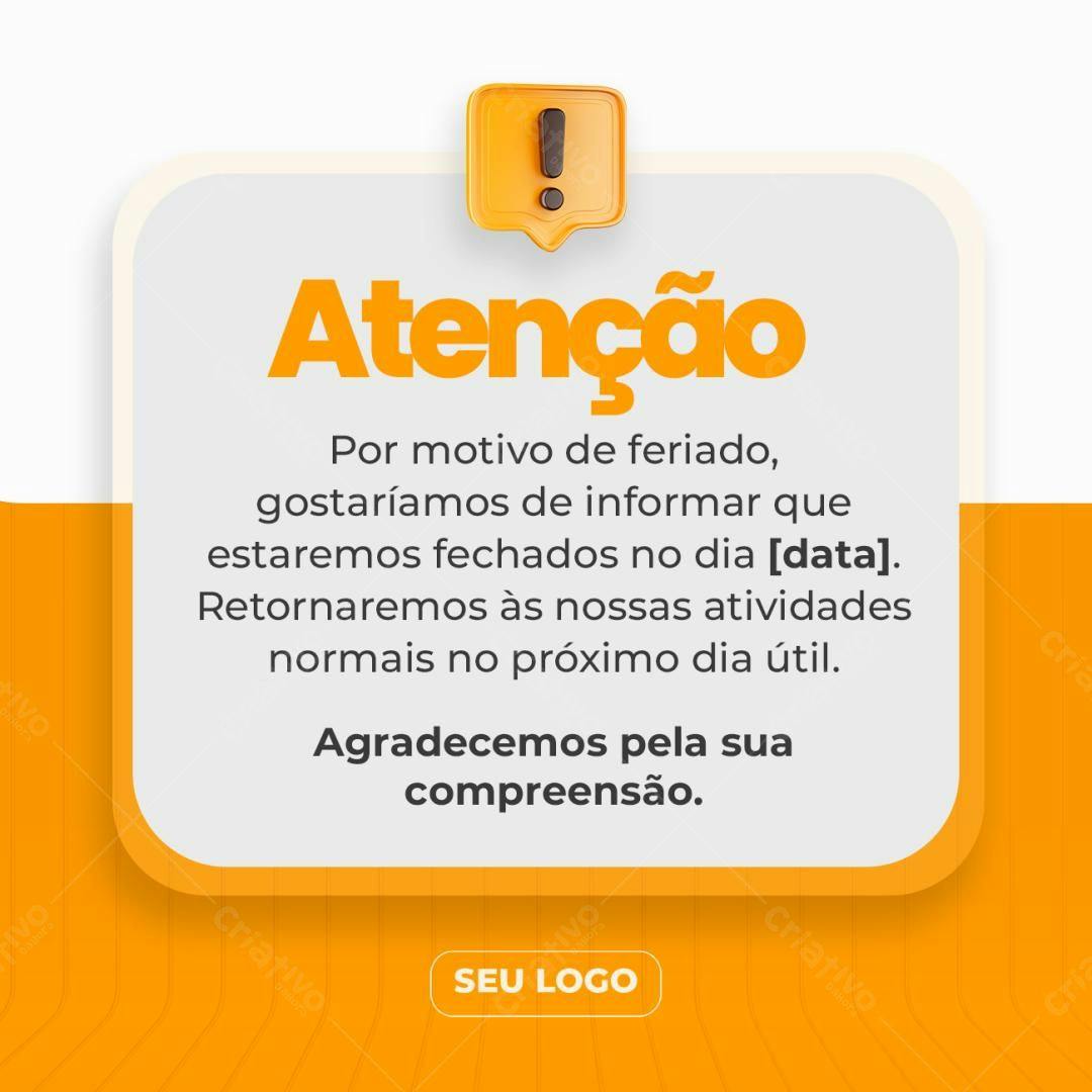 Anúncio de Feriado PSD Editável