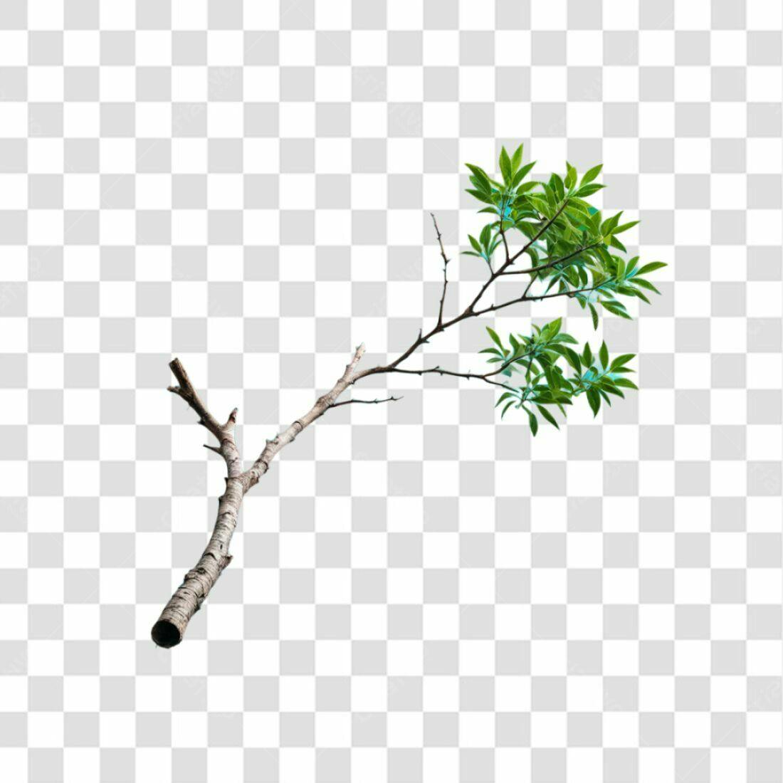 Icone Galho com Folhas PNG com fundo transparente
