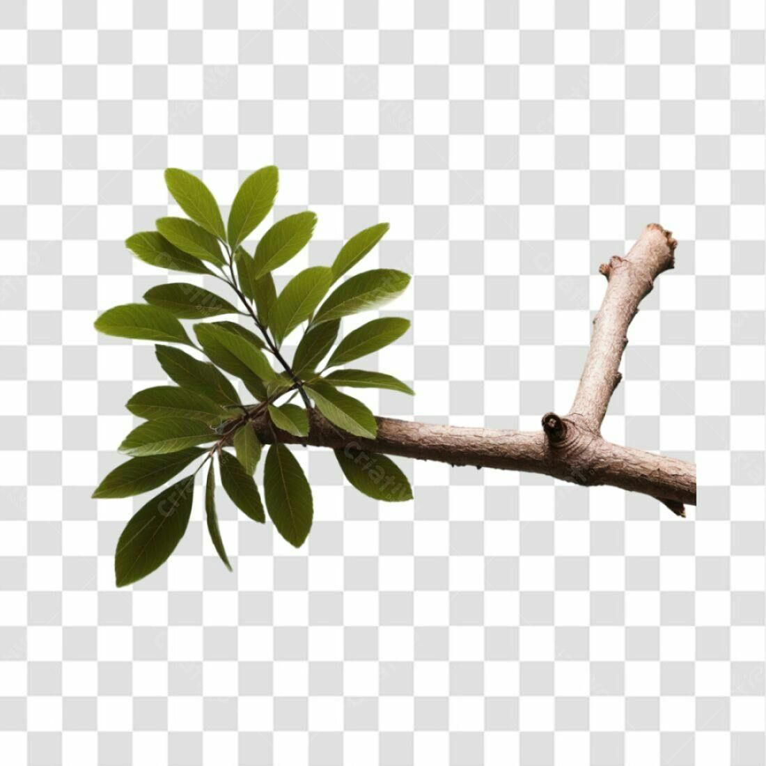 Icone Galho com Folhas PNG com fundo transparente