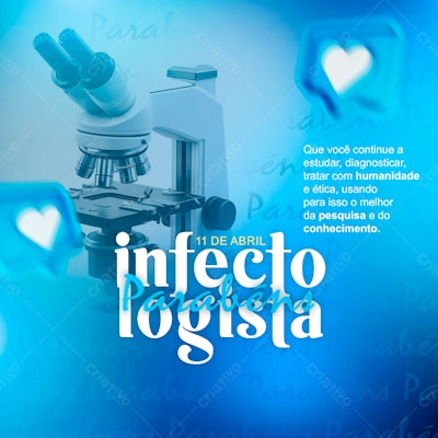 Post para Dia do Infectologista PSD Editável
