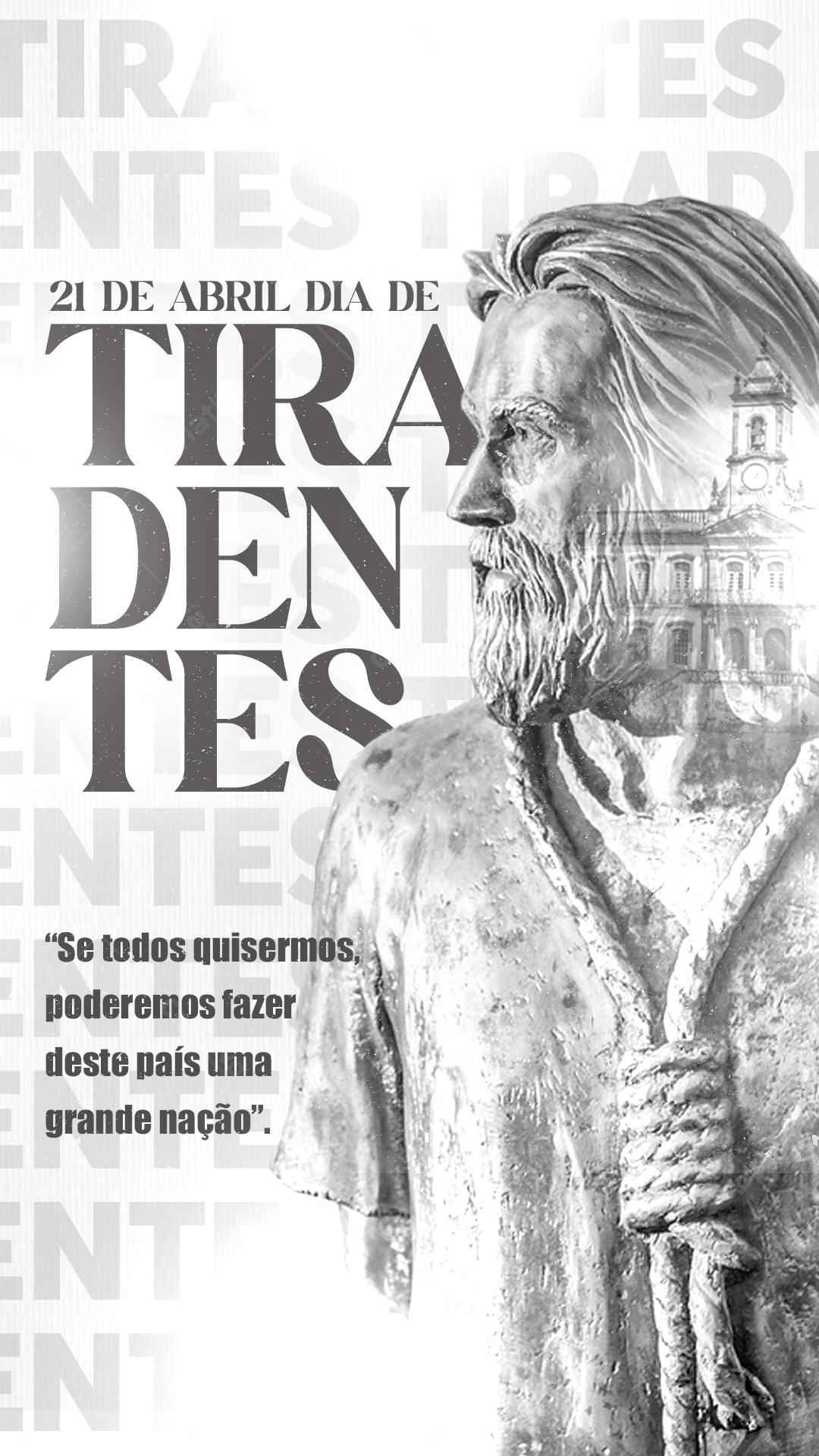 Poster Dia de Tiradentes PSD Editável