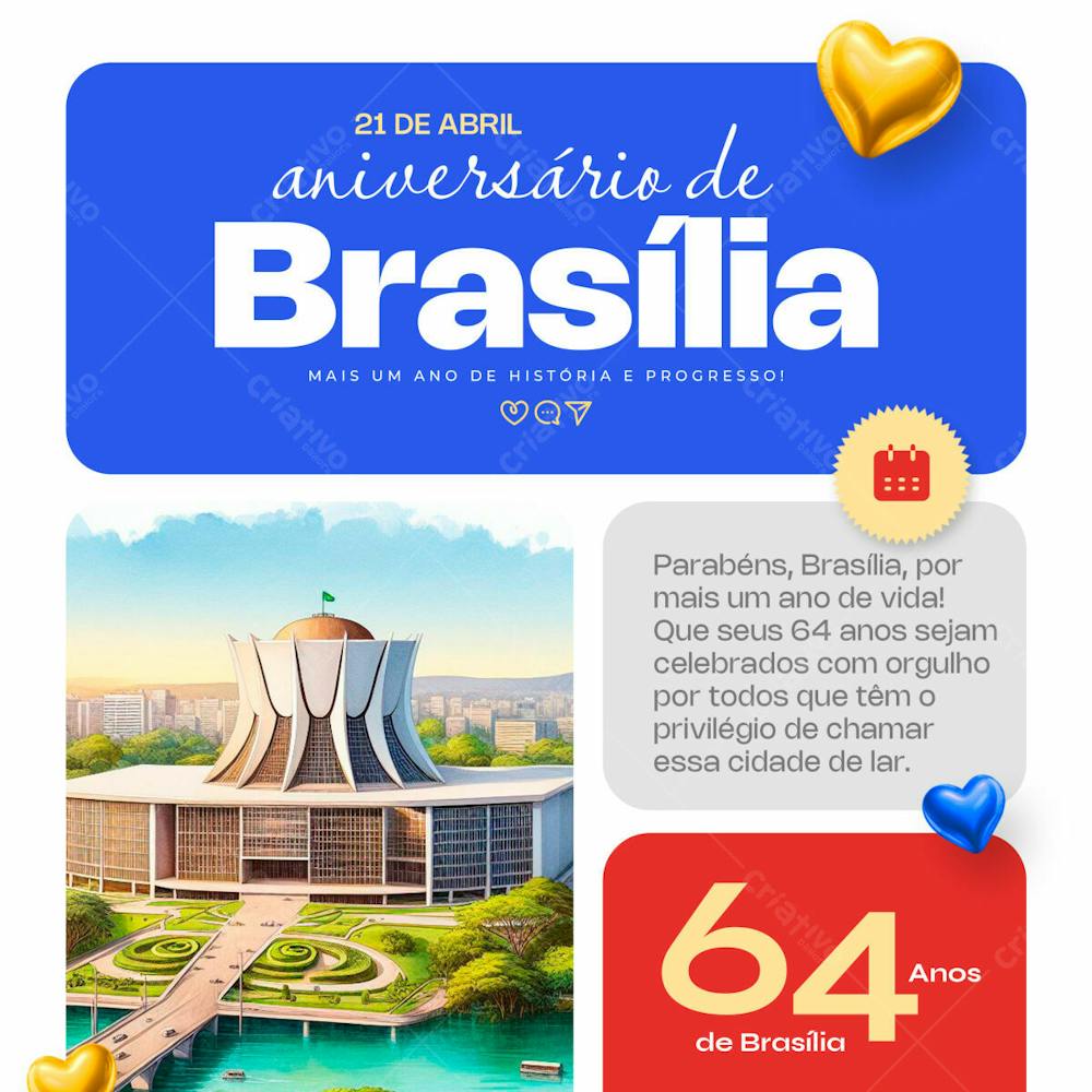 Mais Um Ano De História E Progresso   Parabéns Brasília