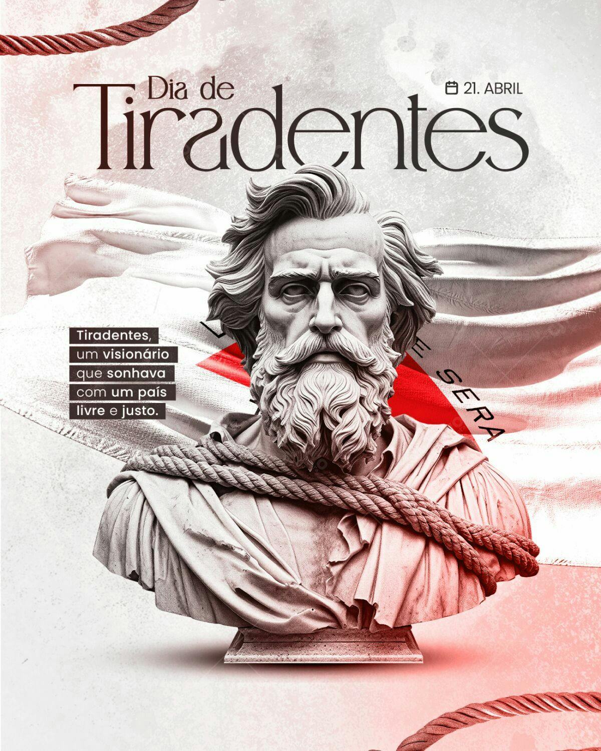 Arte para o Dia de Tiradentes PSD Editável
