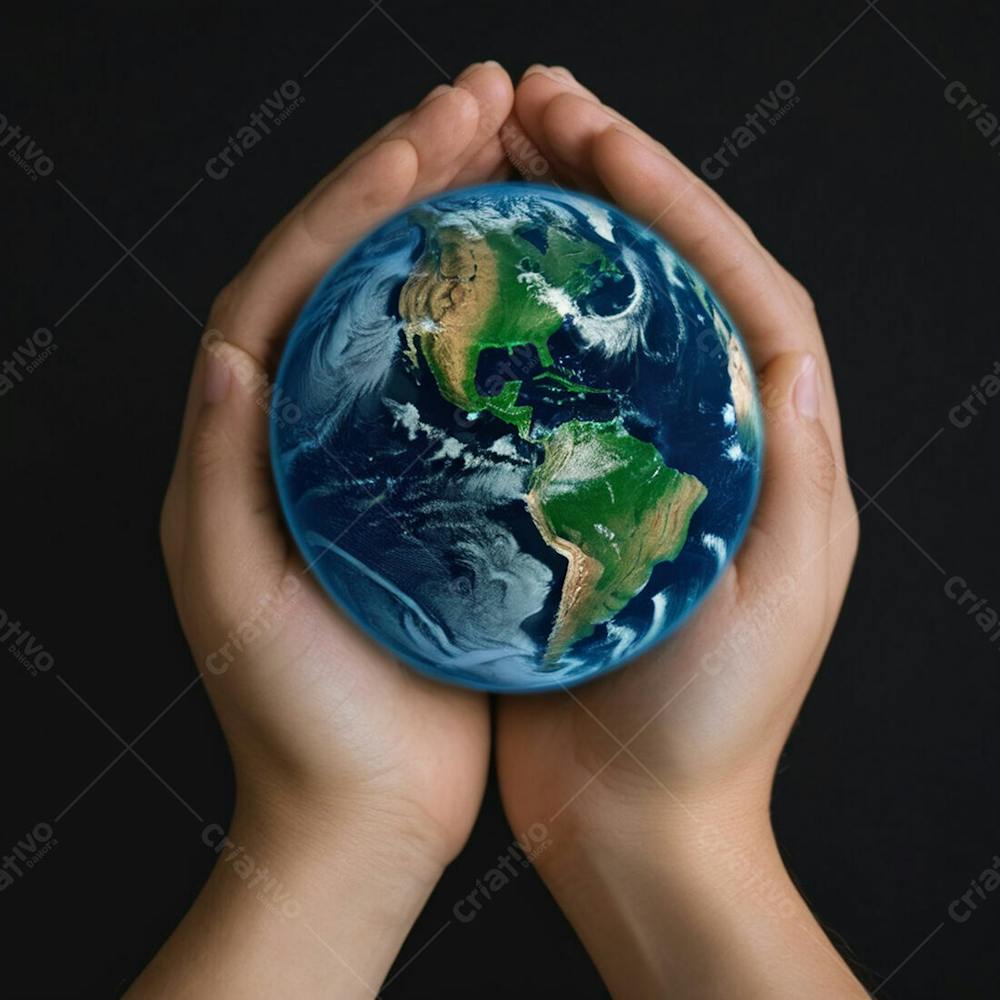 Pessoa Segurando O Planeta Terra  (5)