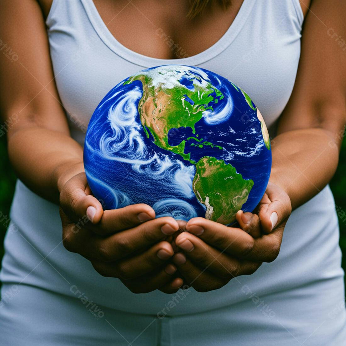 Mãos segurando o planeta Terra