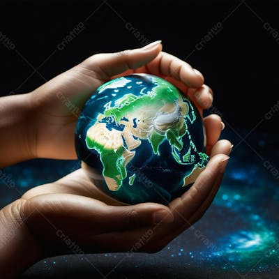 Pessoa Segurando O Planeta Terra  (14)