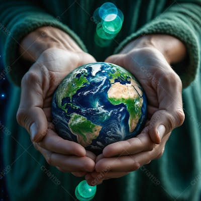 Pessoa Segurando O Planeta Terra  (19)