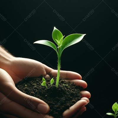 Mãos Segurando Planta Terra Em Alta Qualidade (1)