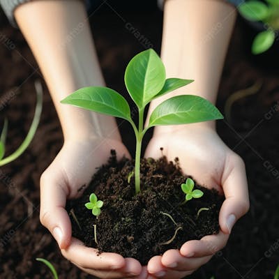 Mãos Segurando Planta Terra Em Alta Qualidade (2)