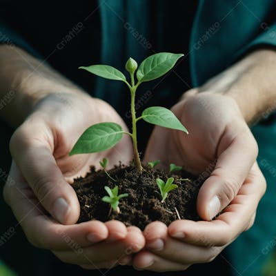 Mãos Segurando Planta Terra Em Alta Qualidade (3)