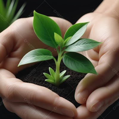 Mãos Segurando Planta Terra Em Alta Qualidade (5)