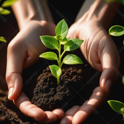 Mãos Segurando Planta Terra Em Alta Qualidade (9)