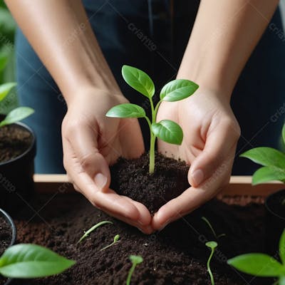 Mãos Segurando Planta Terra Em Alta Qualidade (19)