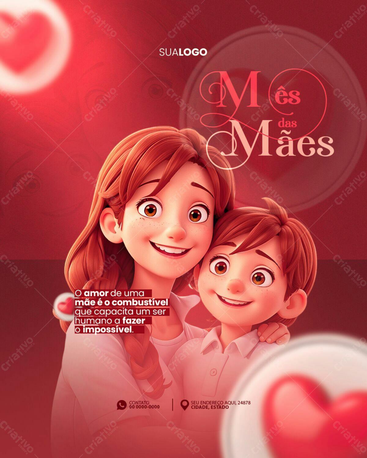 Postagem Dia das Mães PSD Editável