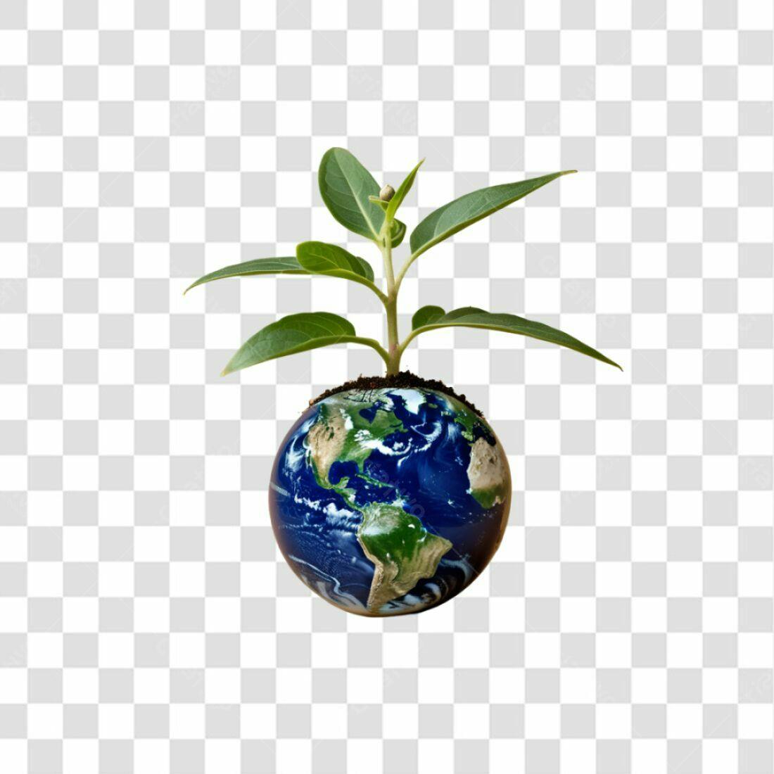 Icone Dia da Terra Planta crescendo PNG com fundo transparente