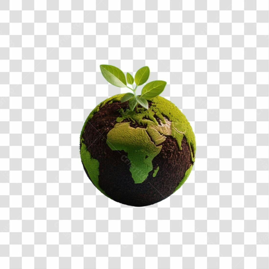 Icone Meio Ambiente com Planta PNG com fundo transparente