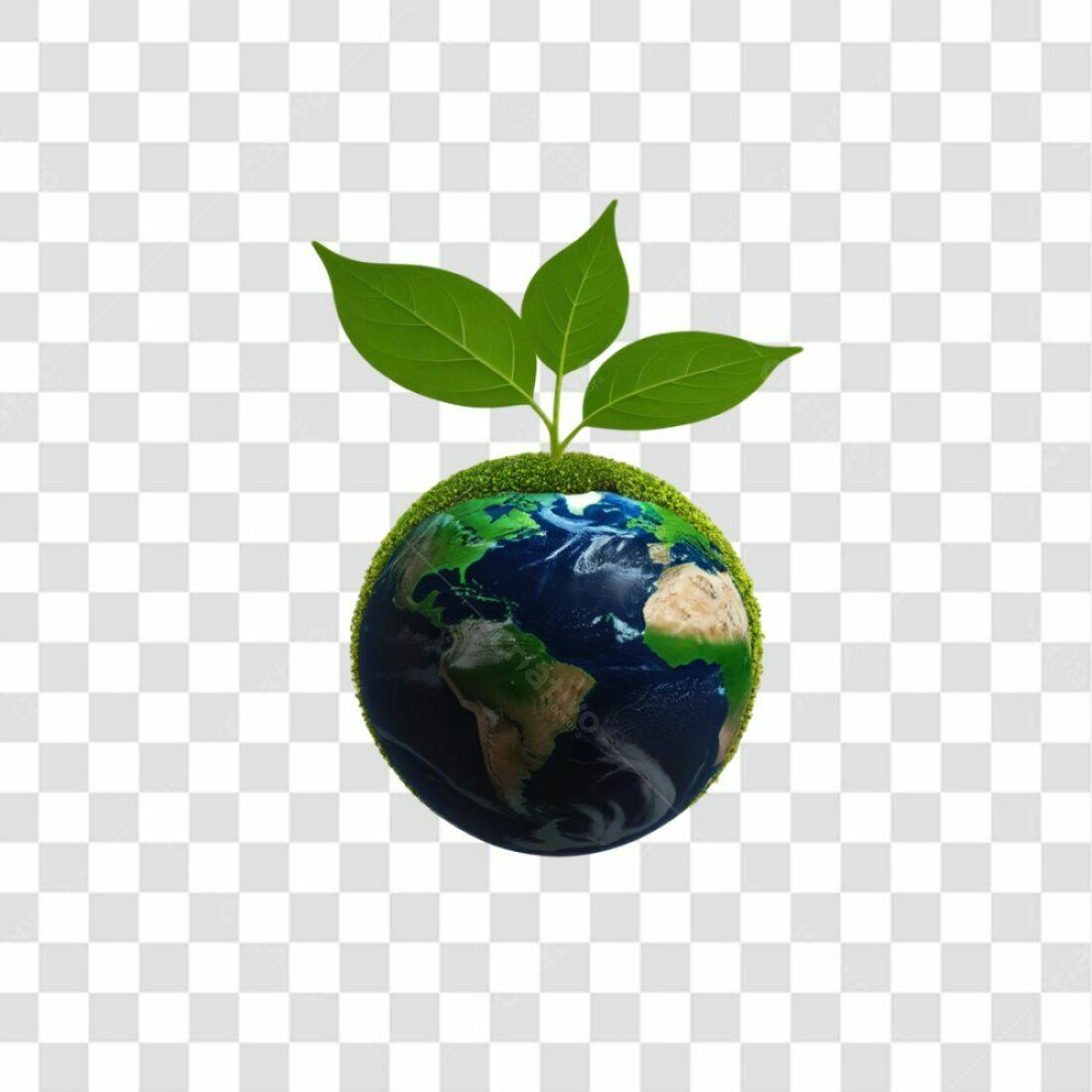 Icone Dia da Terra Planeta Verde PNG com fundo transparente