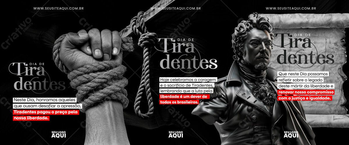 Post para Dia de Tiradentes PSD Editável