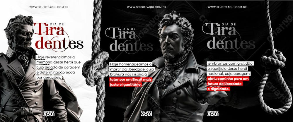 CARROSSEL FEED - DIA DE TIRADENTES | SOCIAL MEDIA | PSD EDITÁVEL 