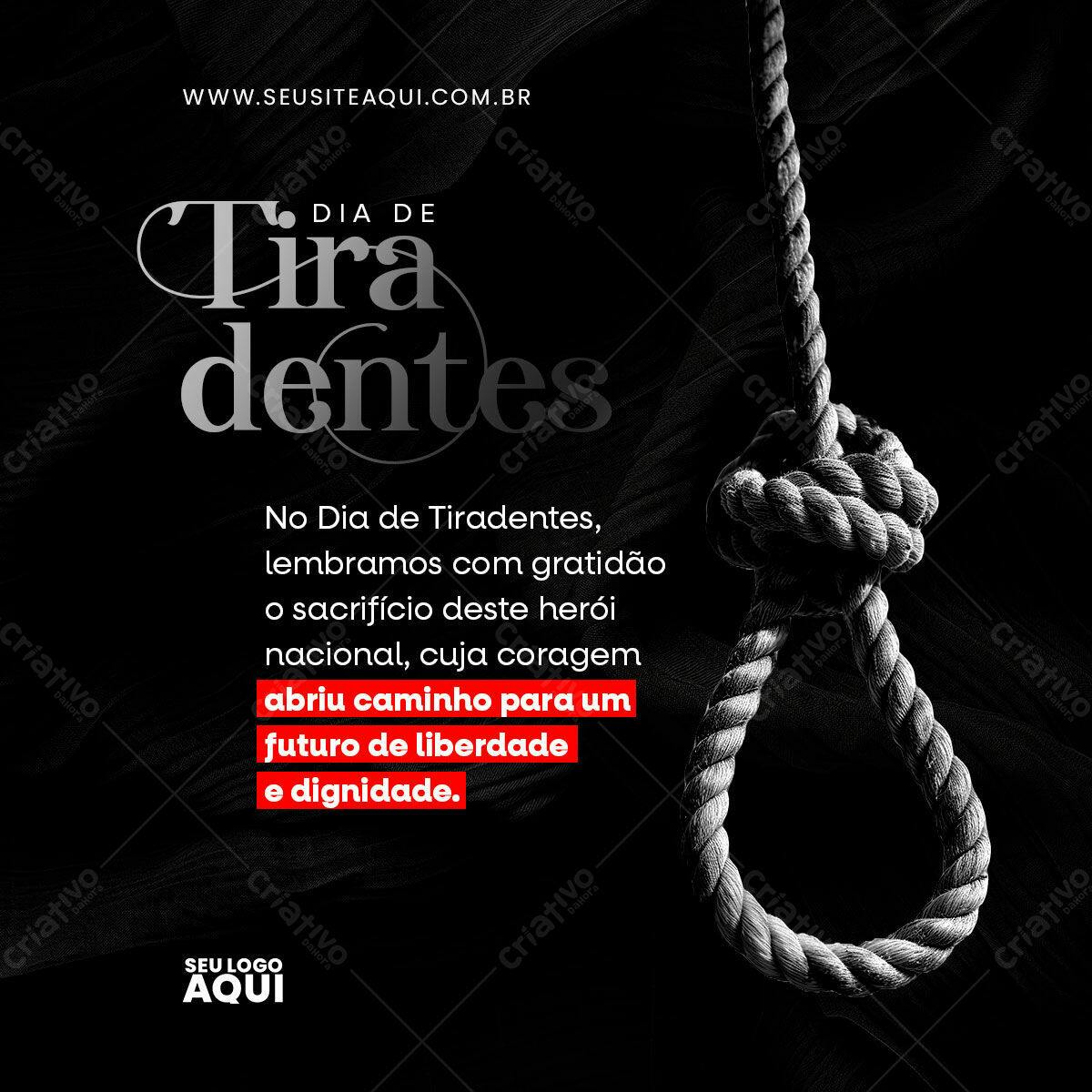 Postagem Dia de Tiradentes PSD Editável