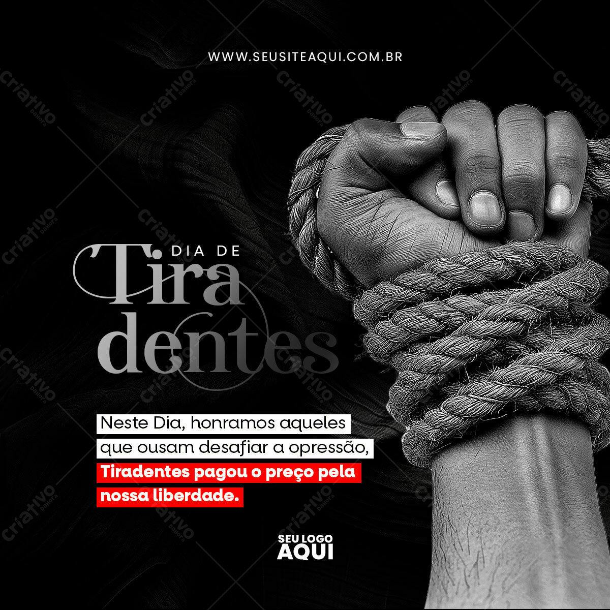 Post para Dia de Tiradentes PSD Editável