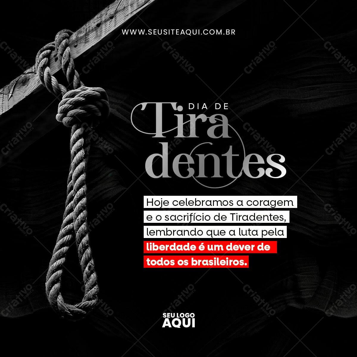 Post para Dia de Tiradentes PSD Editável