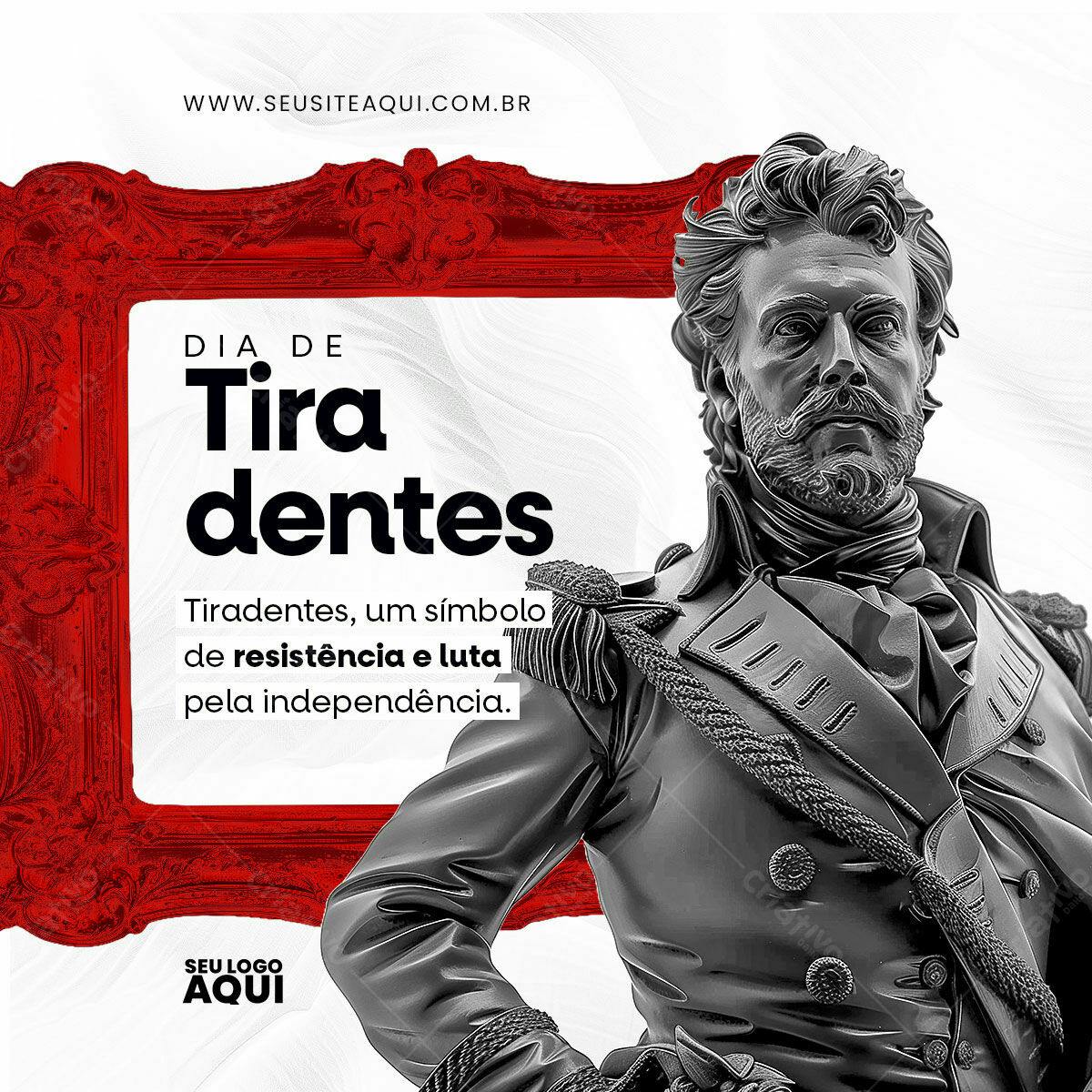 Post para o Dia de Tiradentes PSD Editável