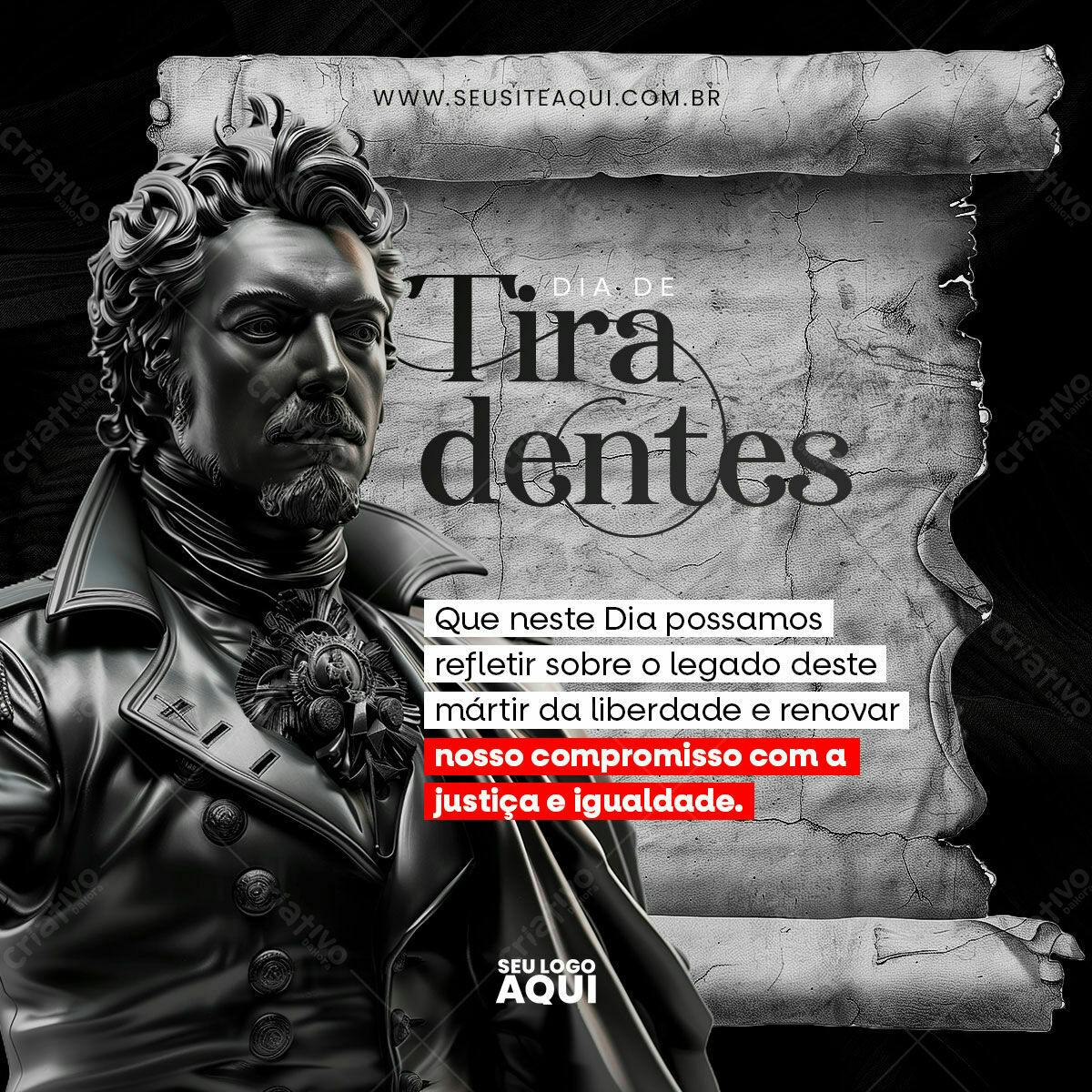 Postagem Dia de Tiradentes PSD Editável