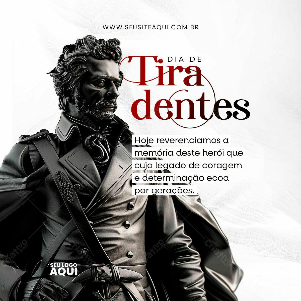 Post para Dia de Tiradentes PSD Editável