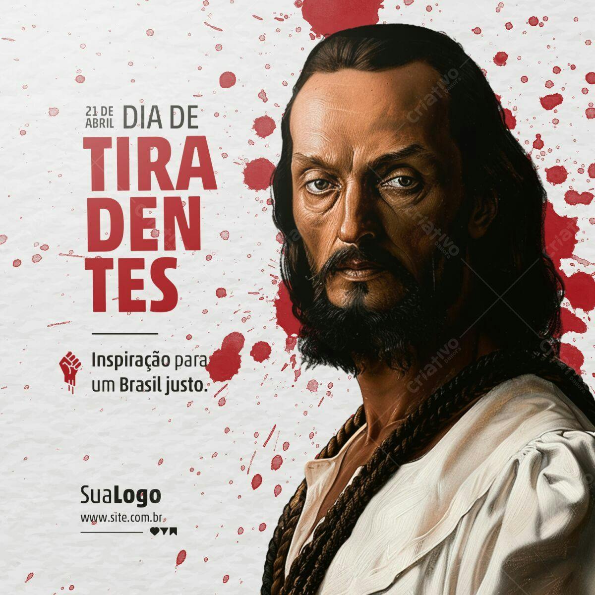 Flyer para o Dia de Tiradentes PSD Editável