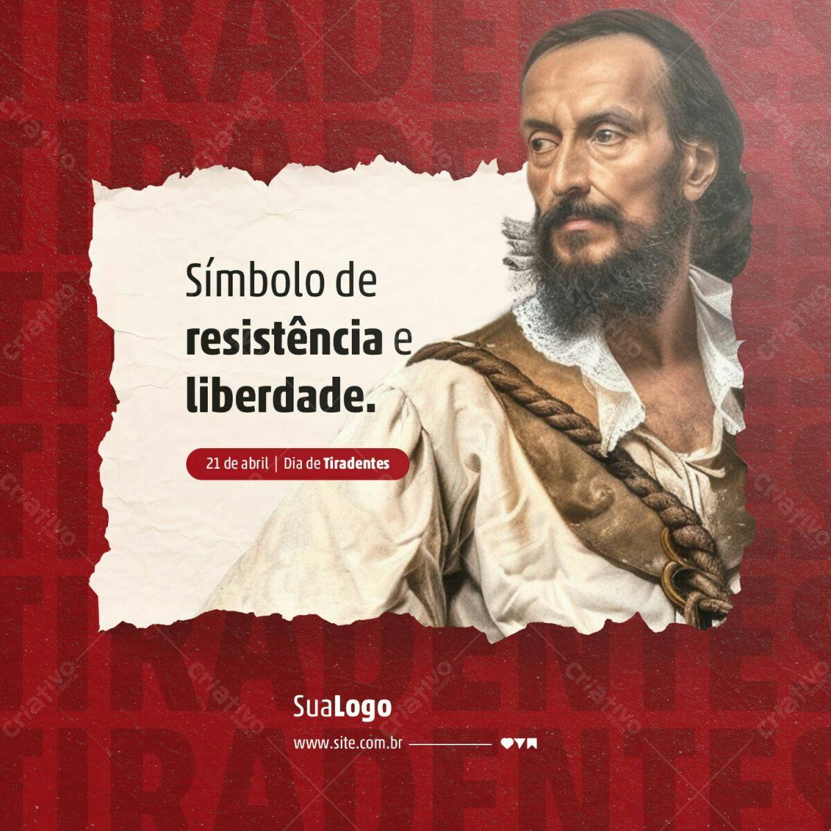 Post para Dia de Tiradentes PSD Editável
