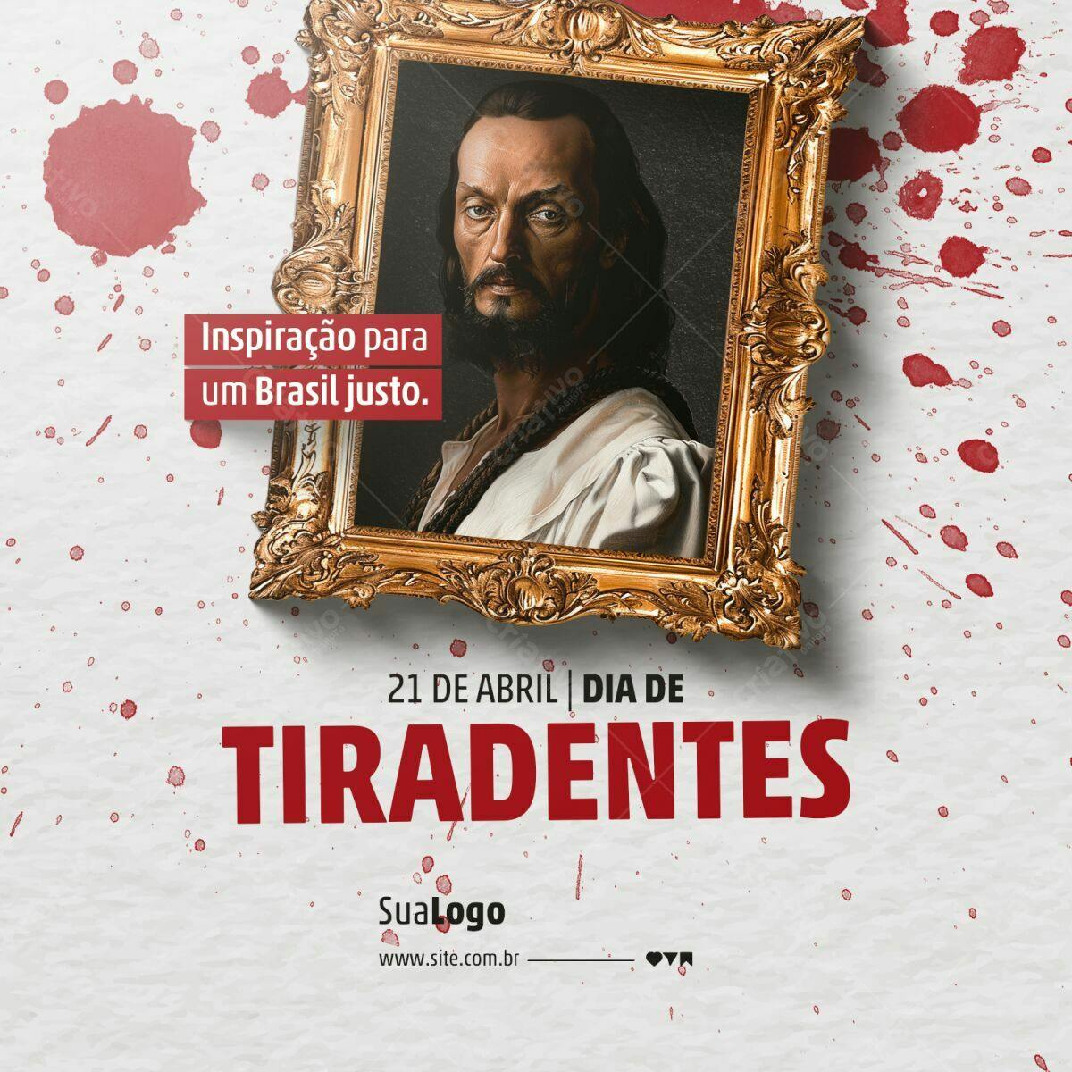 Flyer Dia de Tiradentes PSD Editável