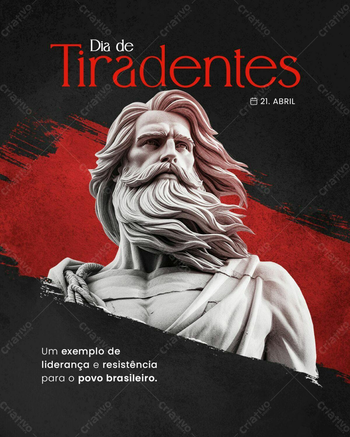 Post para Dia de Tiradentes PSD Editável