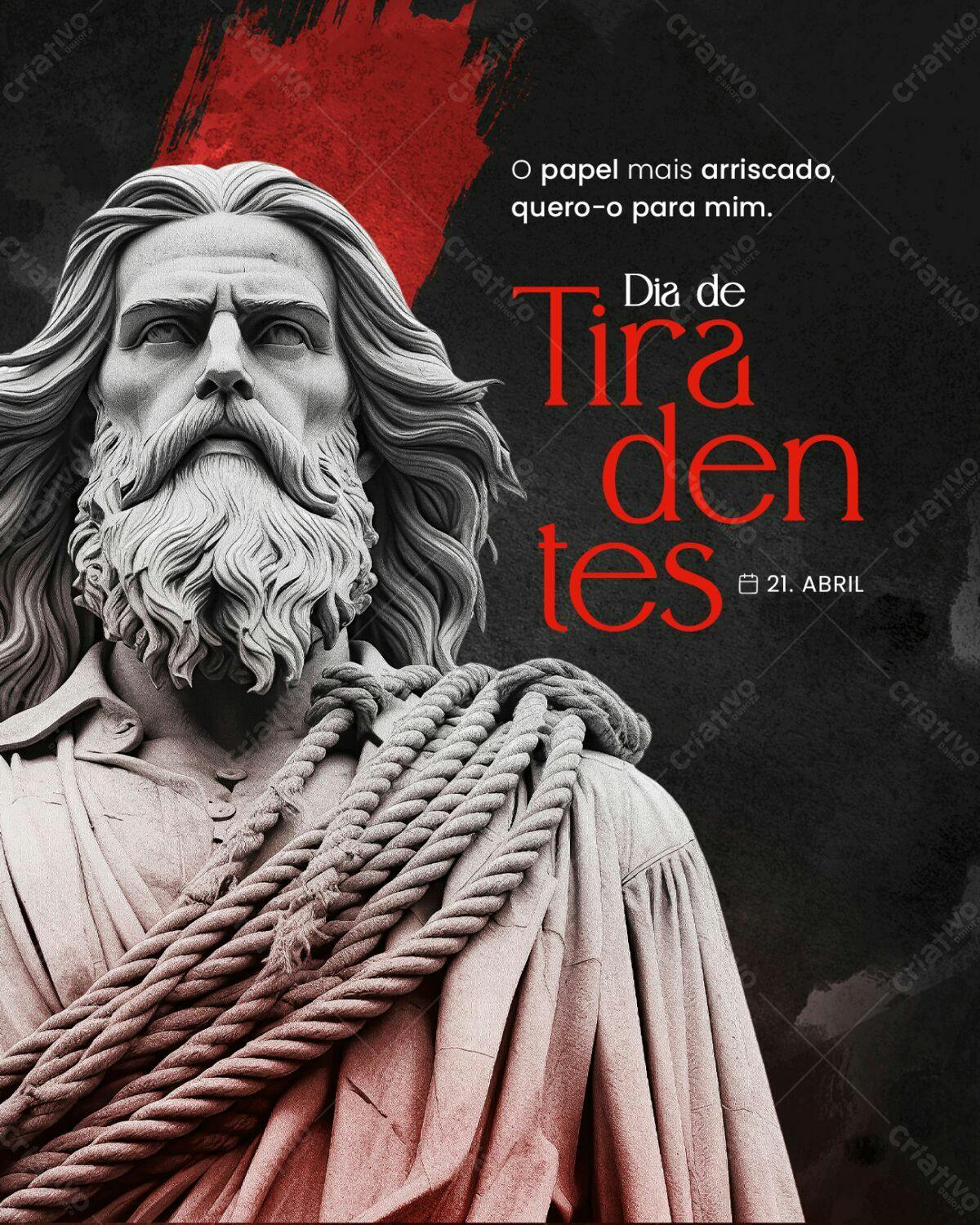 Post para o Dia de Tiradentes PSD Editável