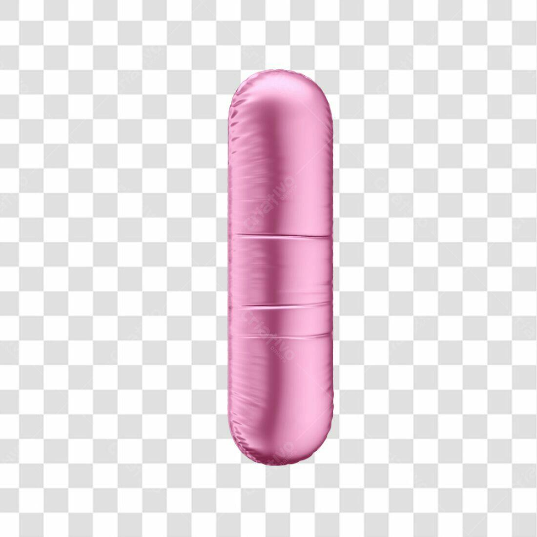 Icone Letra I Rosa Balão PNG com fundo transparente