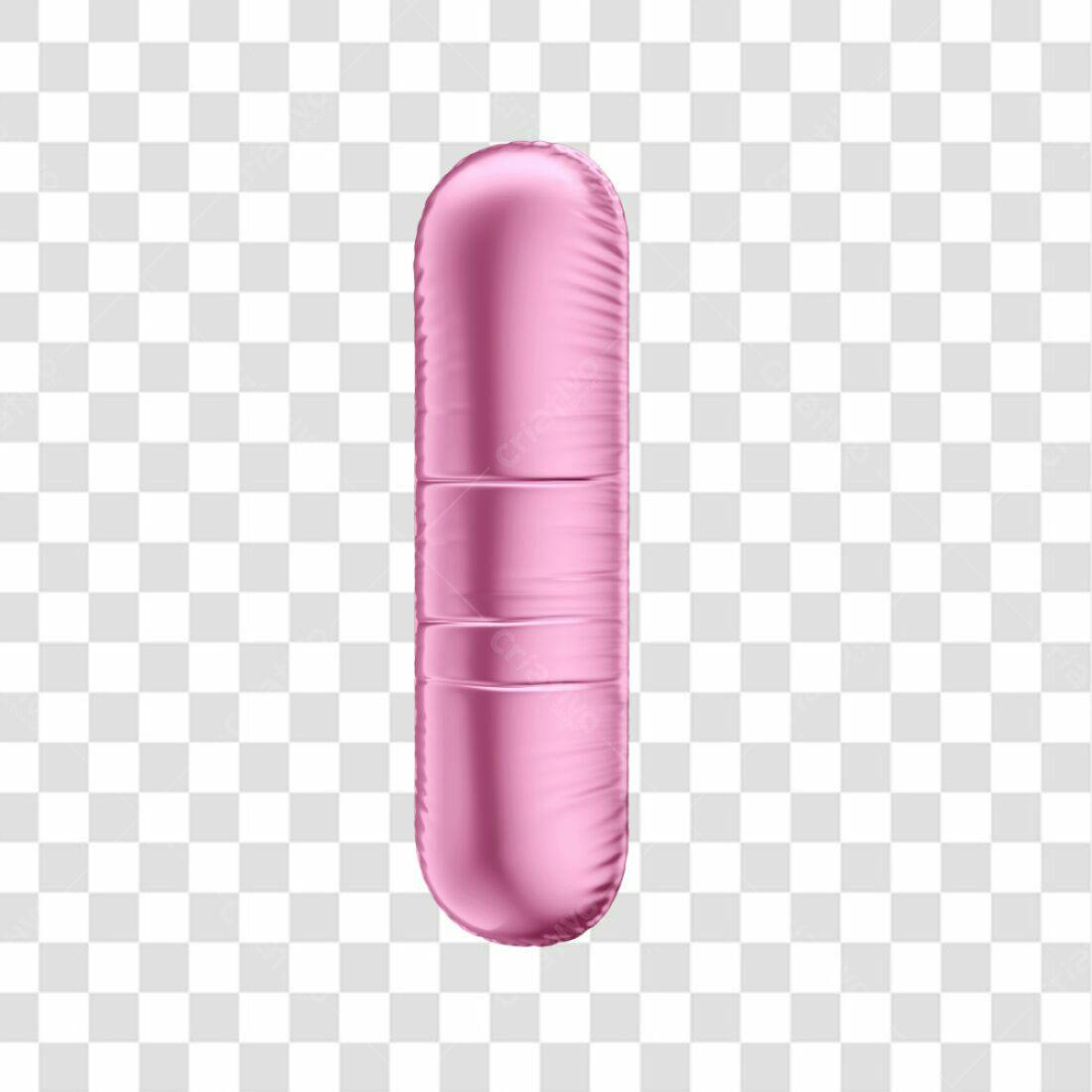 Icone Rosa em Formato de Cápsula PNG com fundo transparente