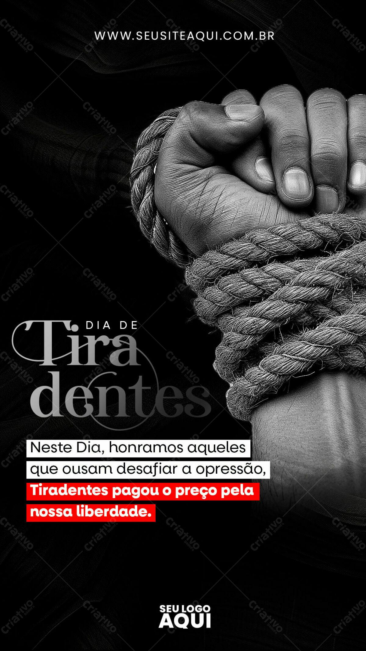 Post para Dia de Tiradentes PSD Editável