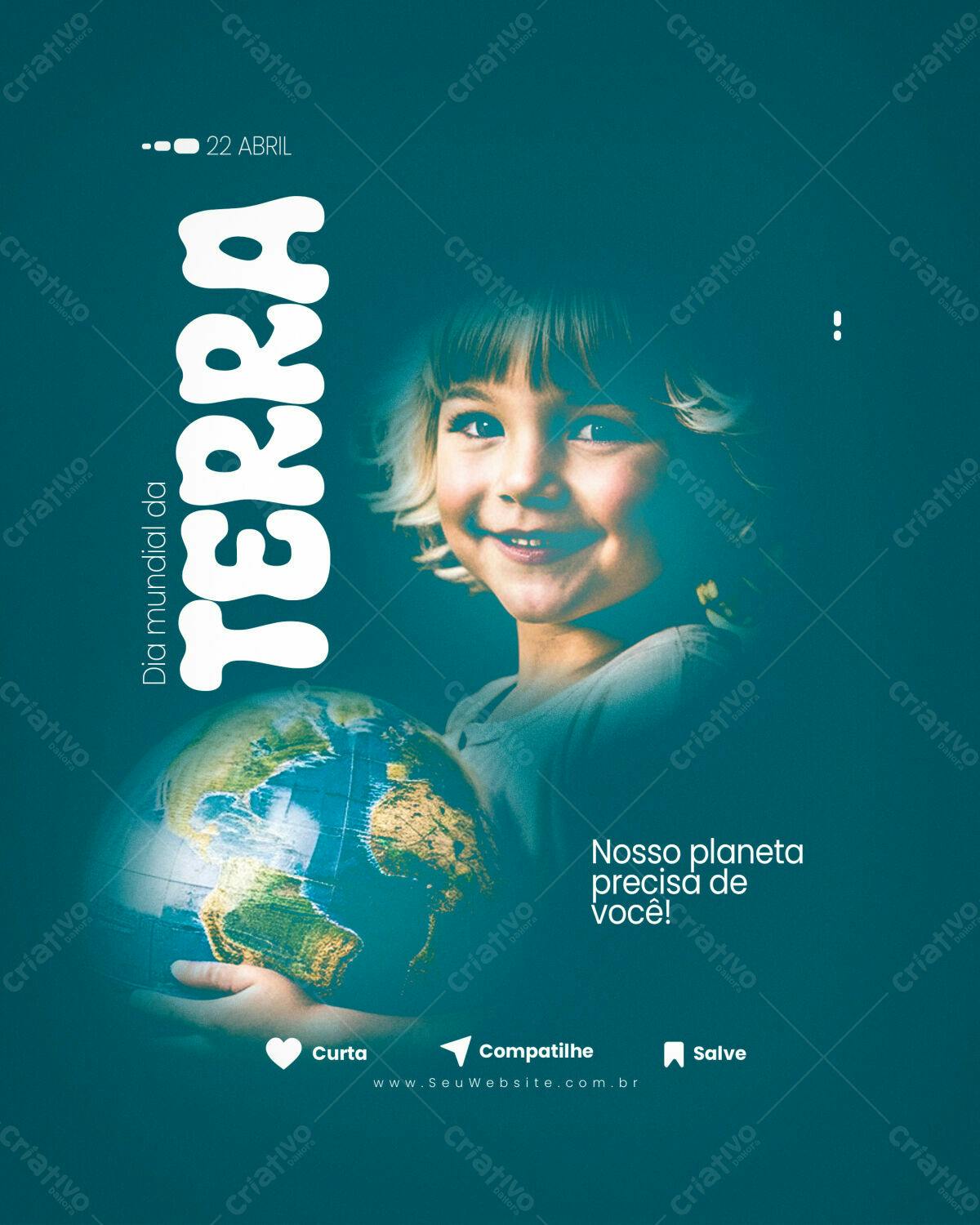 Flyer Dia da Terra PSD Editável