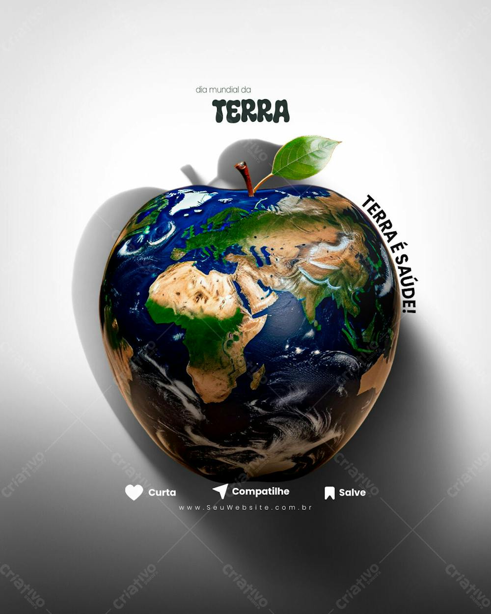 Terra É Saúde Psd Editável Para O Dia Mundial Da Terra 22 De Abril