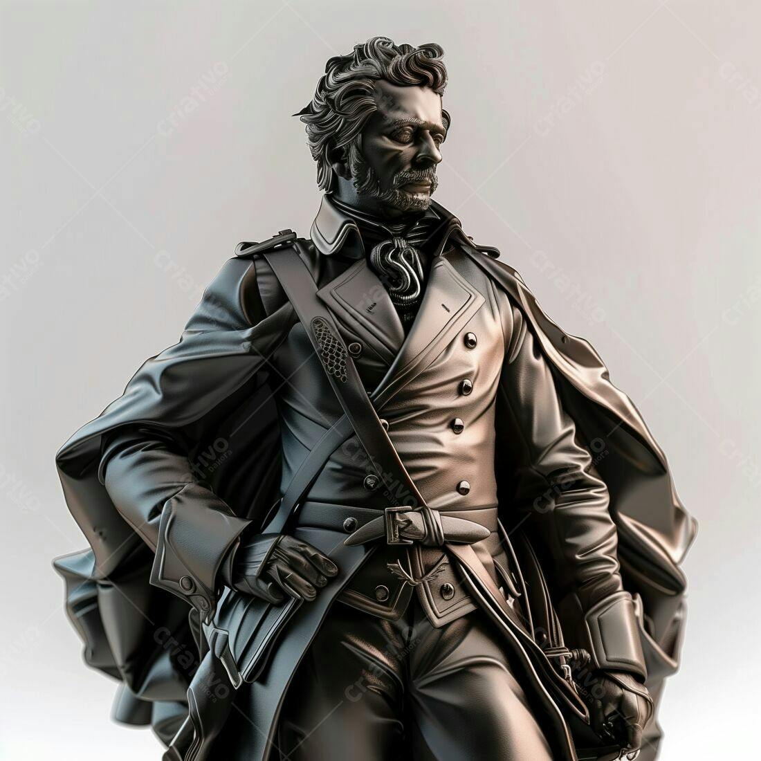 Estátua homem século XIX estilo gótico