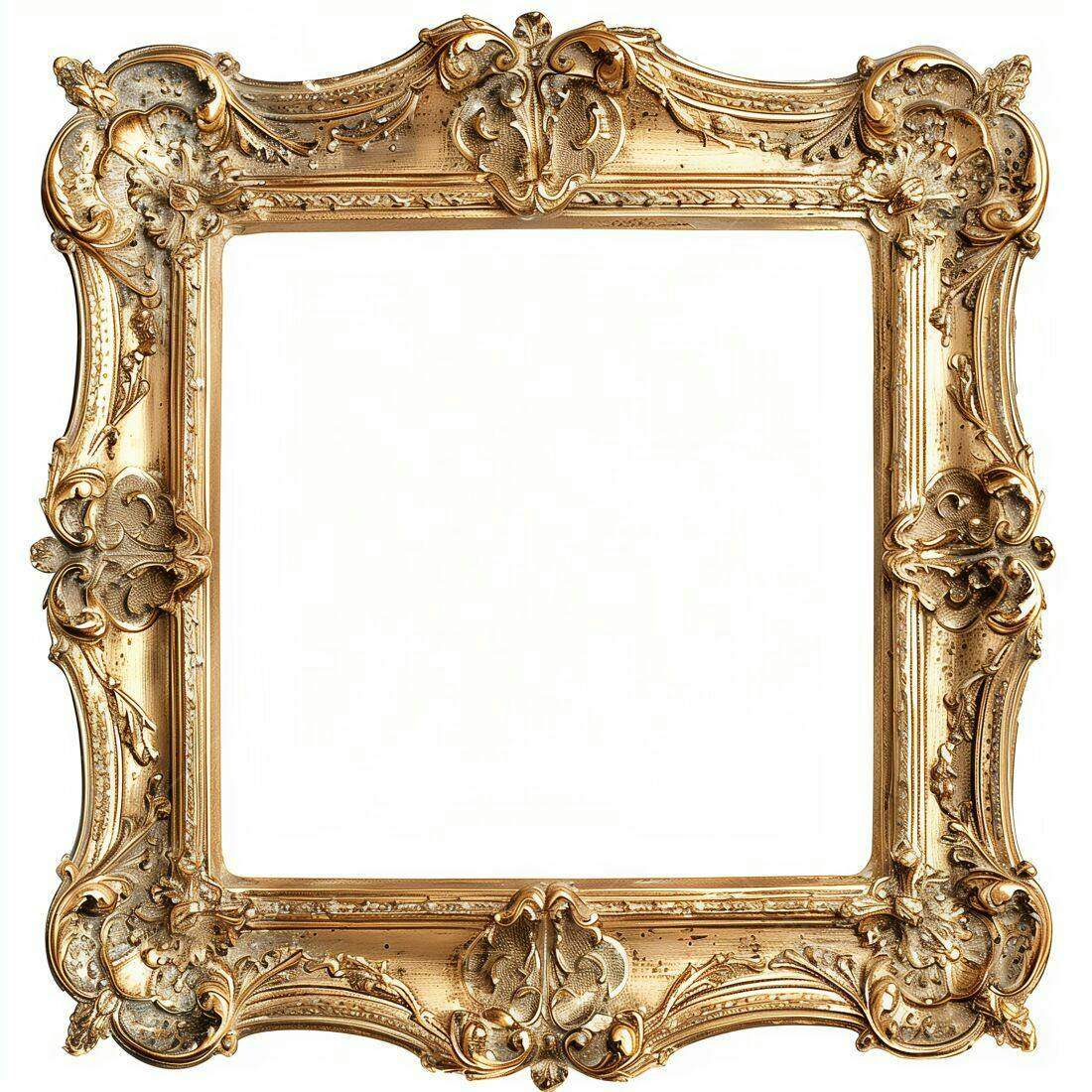 Moldura dourada estilo barroco para decoração