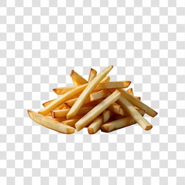 Batatas fritas png transparente