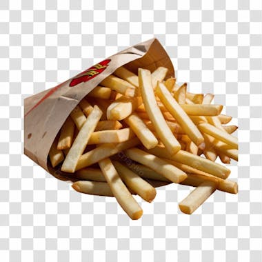 Batatas fritas png transparente