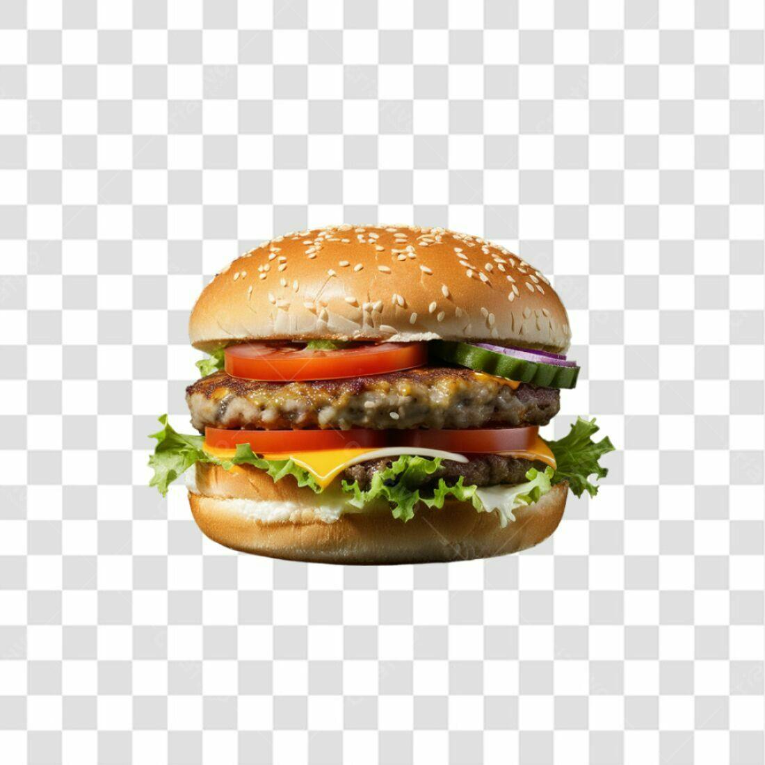 Icone Hambúrguer Duplo PNG com fundo transparente